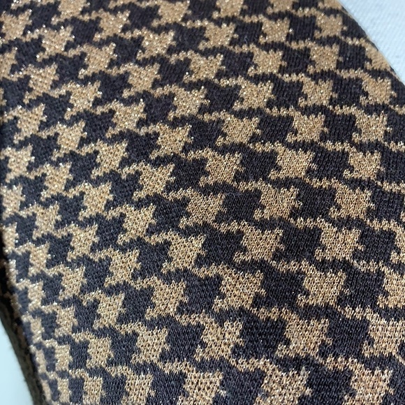 Daniela Corte gold metallic houndstooth dress size S - Picture 7 of 10
